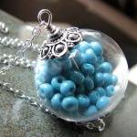 Hollow Glass Pendant Filled..