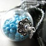 Hollow Glass Pendant Filled..
