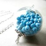 Hollow Glass Pendant Filled..